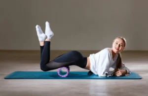 Foam roller yoga wheel exercise for weight loss