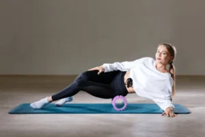 Foam roller yoga wheel exercise for weight loss